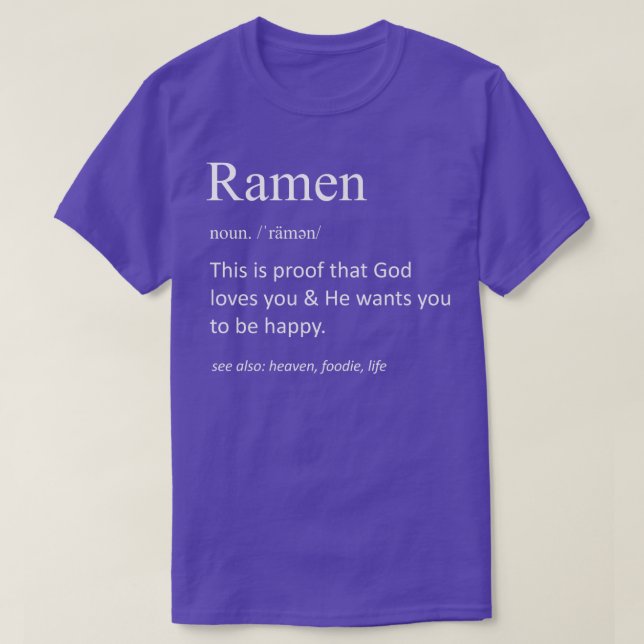 Ramen Funny Definition Funny Ramen Japanisches Ess T-Shirt (Design vorne)