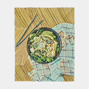 Ramen Geburtstagsgeschenk Fleecedecke