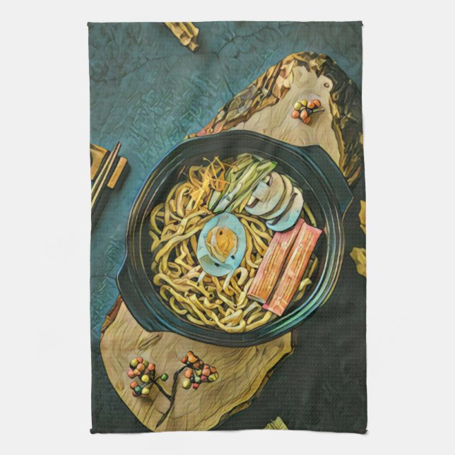 Ramen Geburtstagsgeschenk Geschirrtuch (Vertikal)