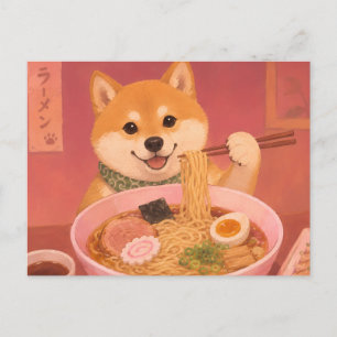 Ramen-Hund Postkarte