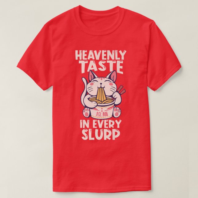 Ramen Japan Kawaii Anime Noodle Bowl Cat1623 T-Shirt (Design vorne)