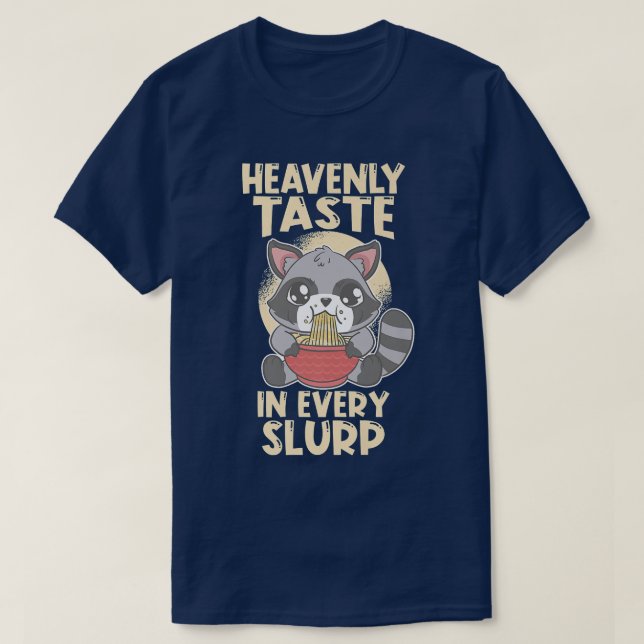 Ramen Japan Kawaii Anime Noodle Bowl Racoon 1628 T-Shirt (Design vorne)