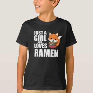 Ramen Japanese Noodle Niedlich Fox Eats Ramen T-Shirt