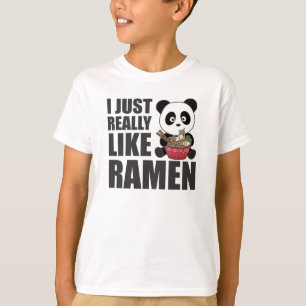 Ramen Japanese Noodles Sweet Panda Eats Ramen T-Shirt