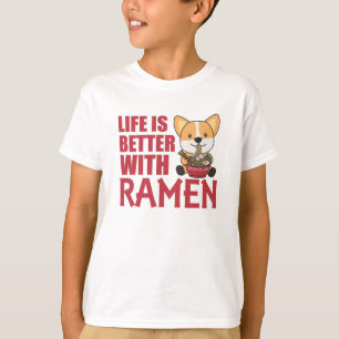 Ramen Japanisch Noodles Sweet Corgi Eats Ramen T-Shirt