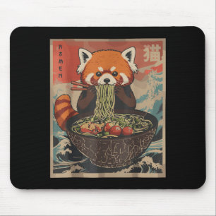 Ramen japanische Grafik-T-Shirts roter Panda Anime Mousepad