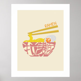 Ramen Japanisches Kanji/Hiragano Poster