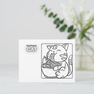 Ramen-Katz-Postkarte * Malvorlage Postkarte