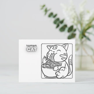 Ramen-Katz-Postkarte * Malvorlage Postkarte