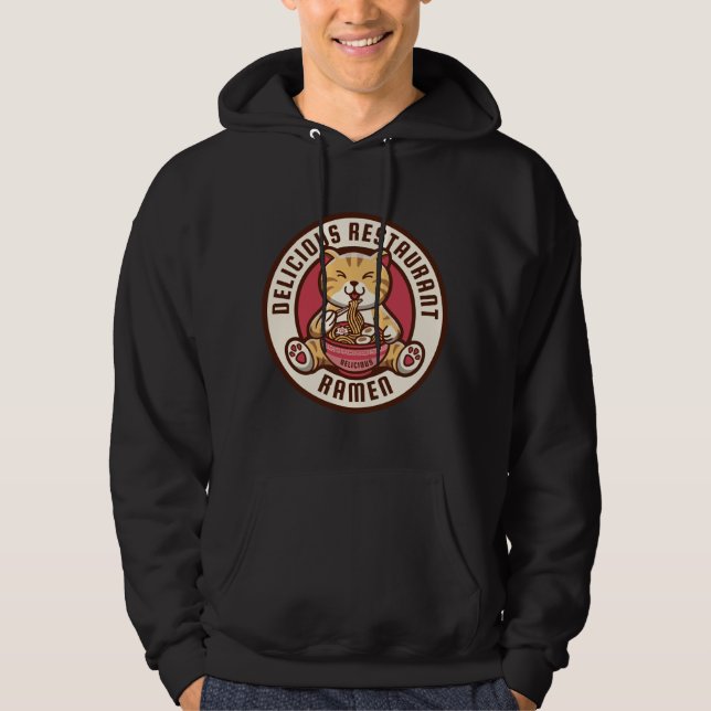 Ramen-Katze Hoodie (Vorderseite)