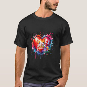 Ramen-Katze Japan Liebe Nudel-Schale Japanisches E T-Shirt