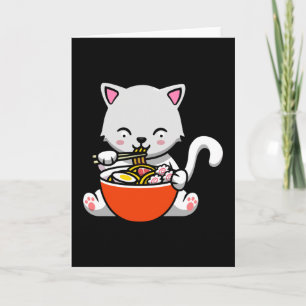 Ramen Katze Kawaii Sushi Anime Geschenk Karte