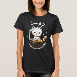 Ramen-Katze Neko japanische Nudeln Katzen Lustig T-Shirt