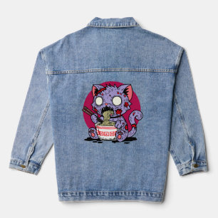 Ramen-Katze Zombie Jeansjacke