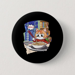 Ramen Kawaii Cat Anime Button