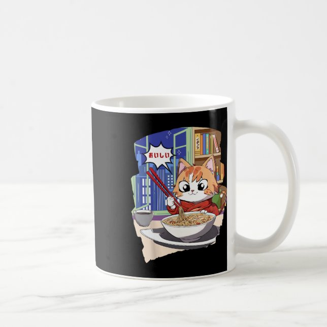 Ramen Kawaii Cat Anime Kaffeetasse (Rechts)