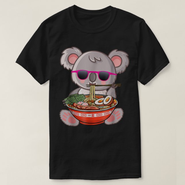 Ramen Koala Anime Otaku Japanisch Noodles Gift Gir T-Shirt (Design vorne)