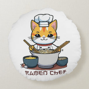 Ramen-Koch Rundes Kissen
