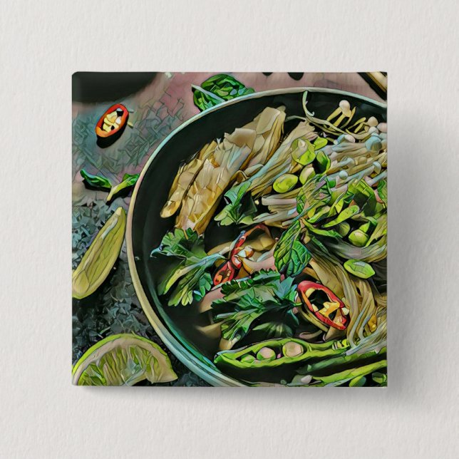 Ramen-Kunstwerk Button (Vorderseite)