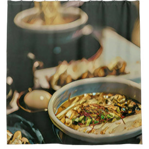 Ramen-Kunstwerk Duschvorhang