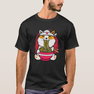 Ramen-Liebhaber Männer Japanische Nudeln Katze Ram T-Shirt