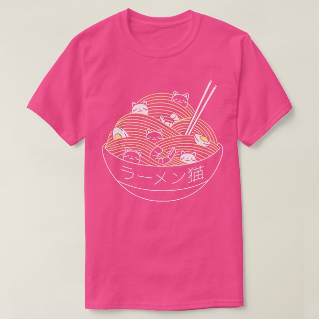 Ramen Lines Minimalistisch Cat von Tobe Fonseca T-Shirt (Design vorne)