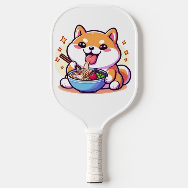 Ramen-Loving Cat Pickleball Paddle – Kawaii Sports (Vorderseite)