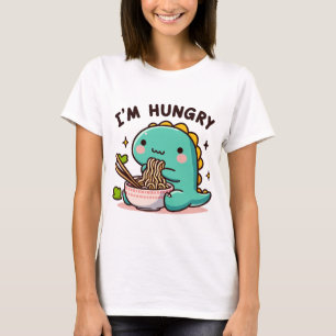 Ramen-Loving Dino: Ein hungriges Herz T-Shirt