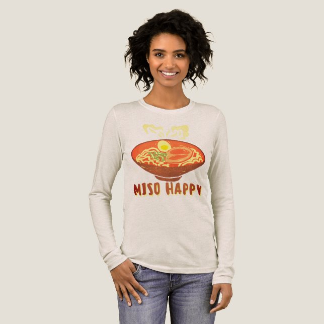 Ramen Miso Happy Tri-Blend Shirt (Volle Vorderseite)