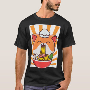 Ramen Niedlich Cat Kawaii Anime Japanese Food Love T-Shirt