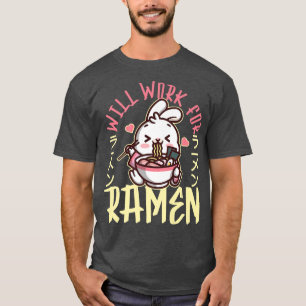 Ramen Noodle Bowl Liebe Japanisch Kawaii Bunny Wil T-Shirt