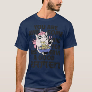 Ramen Noodle Bowl Liebe Japanisch Kawaii Einicorn  T-Shirt