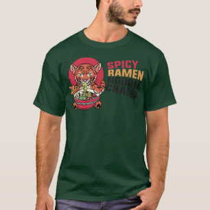Ramen Noodle Bowl Liebe Japanisch Kawaii Tiger Spi T-Shirt