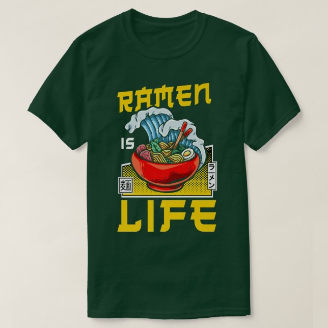Ramen Noodle Bowl Liebe Japanisch Kawaii Wave Rame T-Shirt (Design vorne)