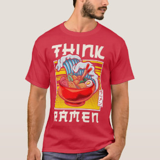 Ramen Noodle Bowl Liebe Japanisch Kawaii Wave Thin T-Shirt