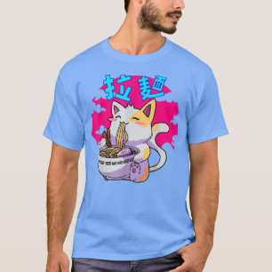 Ramen Noodle Cat Kitty Kitten Feline Men Women Boy T-Shirt
