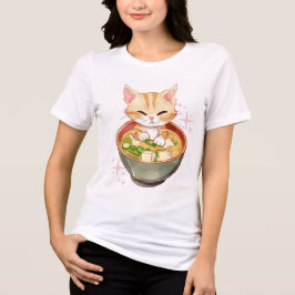 Ramen Noodle Kitty Tri-Blend Shirt