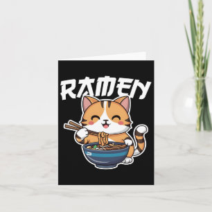 Ramen Noodle Neko Cat Japanisch Kawaii Manga Anime Karte