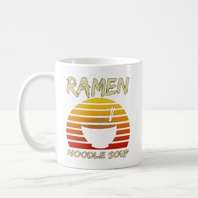 Ramen Noodle Soup Kawaii Japanisch Noodles Vintag Kaffeetasse (Links)