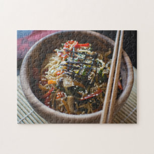 Ramen Noodles, asiatisches Lebensmittel Puzzle
