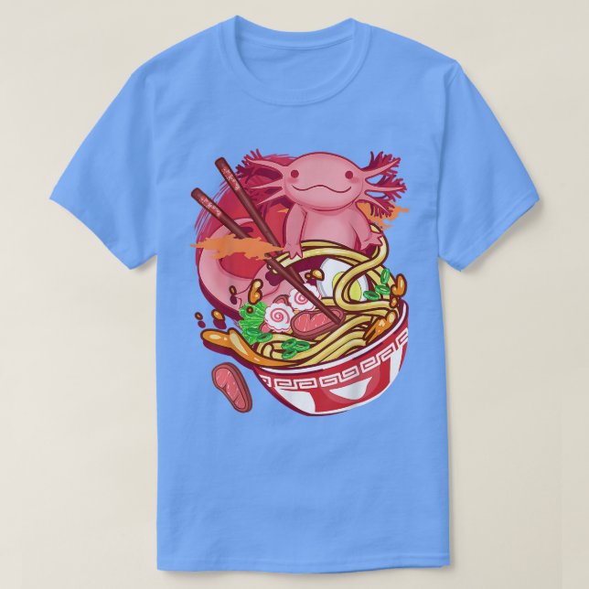 Ramen Noodles Axolotl Anime Otaku Japanese Food Gi T-Shirt (Design vorne)