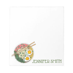Ramen Noodles Bowl Japanischer Restaurant Feinschm Notizblock