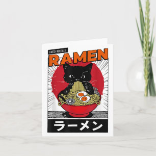 Ramen Noodles Cat Y2k Retro Anime Cat _1 Karte