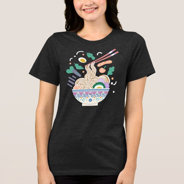 Ramen Noodles Lover Tri-Blend Shirt (Vorderseite)