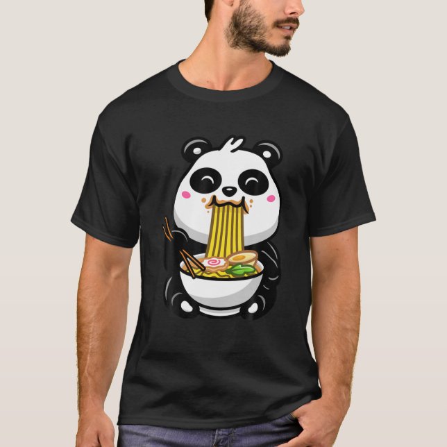 Ramen Noodles Panda Bear T-Shirt (Vorderseite)