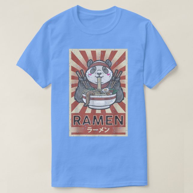 Ramen noodles Panda kawaii  T-Shirt (Design vorne)