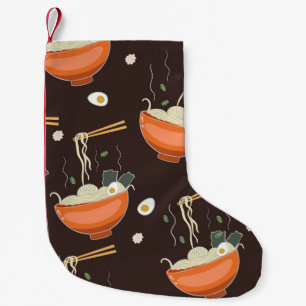 Ramen Noodles: Vintage Grafiken Kleiner Weihnachtsstrumpf