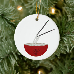 Ramen-Nudel-Asien-Schüssel-Party Keramik Ornament