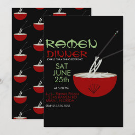 Ramen-Nudeln Asiatische Schale Party Feiertagskarte