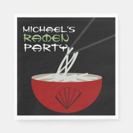 Ramen-Nudeln Asiatische Schale Party Serviette